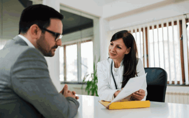 Man on a business consultation